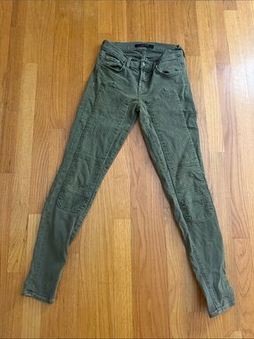 J Brand Olive Green Skinny Moto Jeans